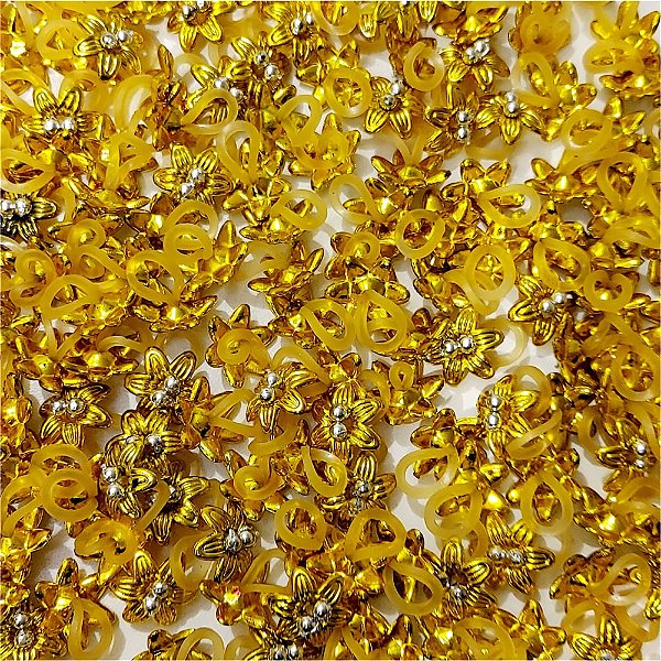 Ponto de Luz Ano Novo (Flor Metálica) - 20 unidades