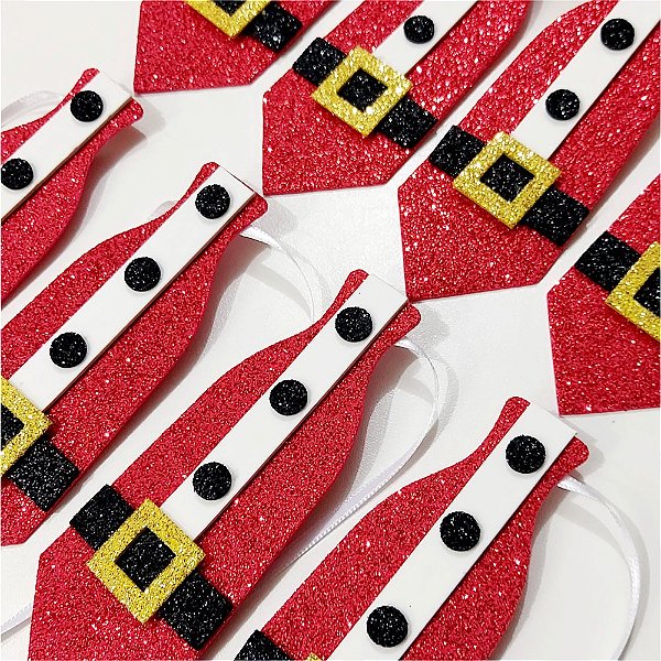 Gravata Social EVA Traje Papai Noel Natal Mod.1 - 10 unidades