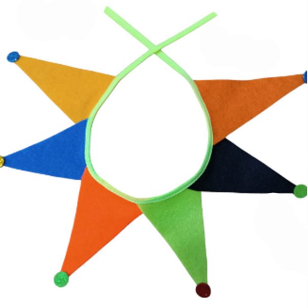 Gargantilha Bobo da Corte Feltro de Carnaval - 10 unidades