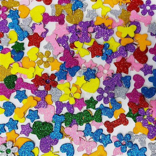 Adesivos EVA Glitter (Atacado) - 100 unidades