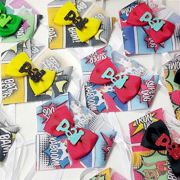 Colarinho Fechado Estampado com Laço Pais - 10 unidades