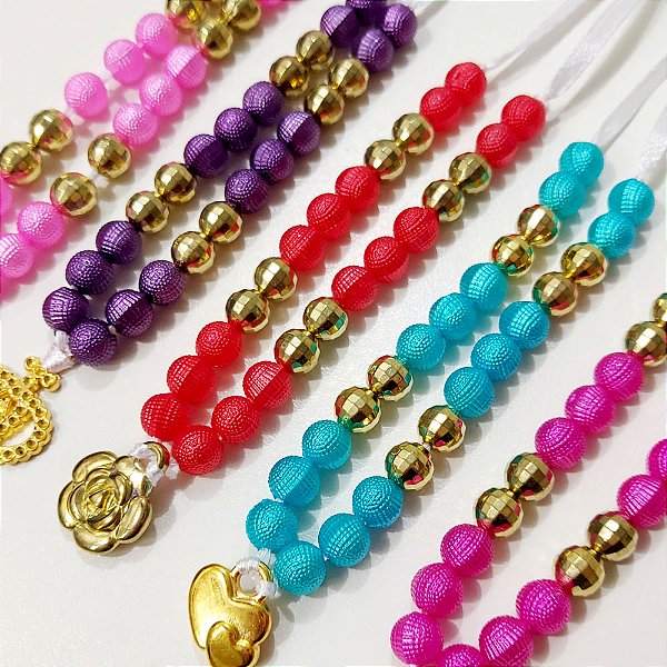 Colar de Pérola com Pingente Ouro - 10 unidades
