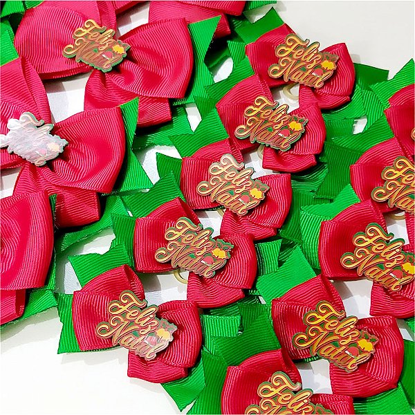 Conjunto Laço Trabalhado de Natal - 10 unidades