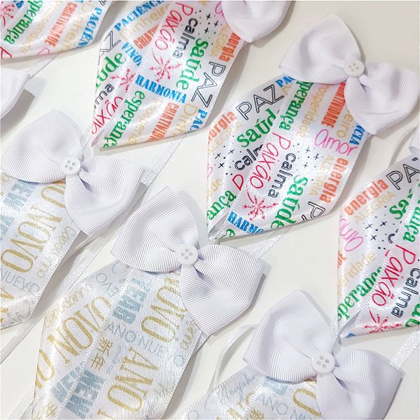 Gravata Social Laço Estampado Ano Novo - 10 unidades