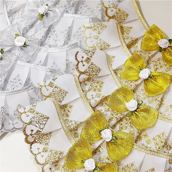 Gargantilha Bordado Lurex Ano Novo - 10 unidades