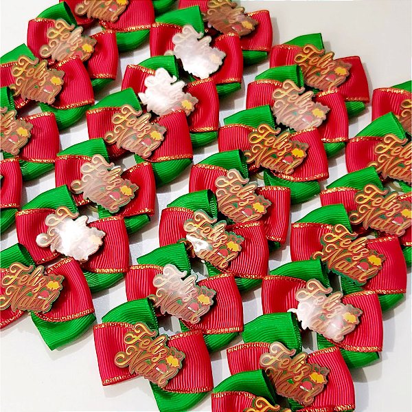 Laço X PF de Natal - 10 unidades