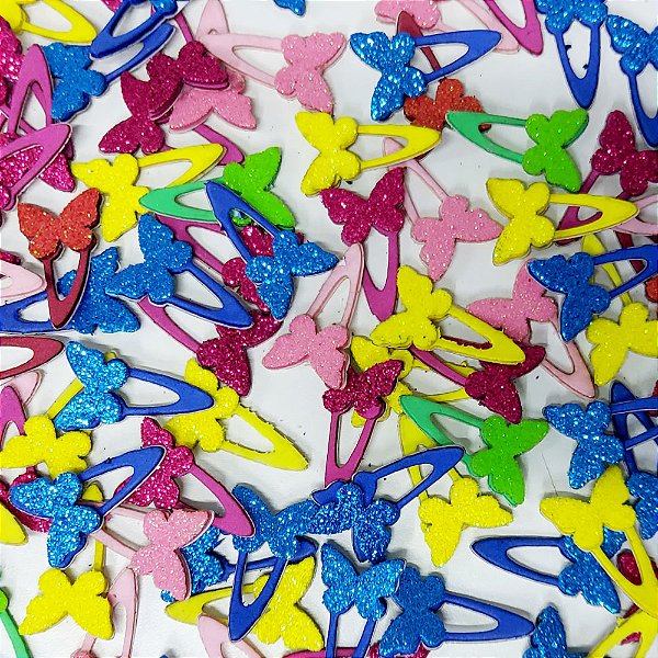 Adesivos EVA Glitter Tic Tac (Borboleta) - 10 unidades