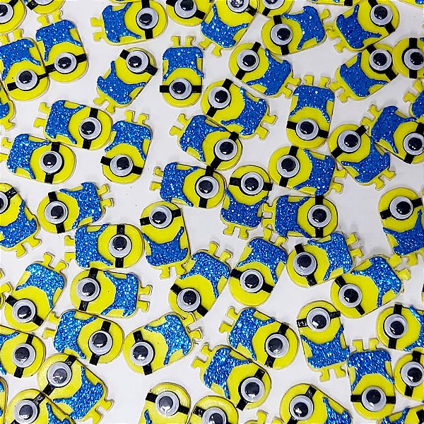 Adesivos EVA Glitter Minions - 10 unidades
