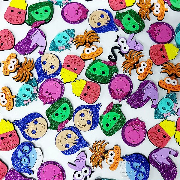 Adesivos EVA Glitter Divertidamente - 10 unidades