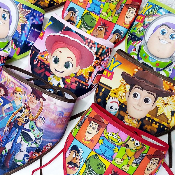 Bandanas Tecido Estampado Toy Story - 10 unidades