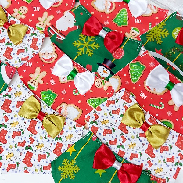 Smoking Tricoline Estampado de Natal - 05 unidades