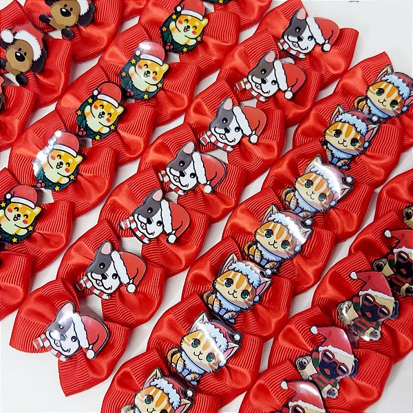 Laço Borboleta Decorativo PF Natal - 10 unidades