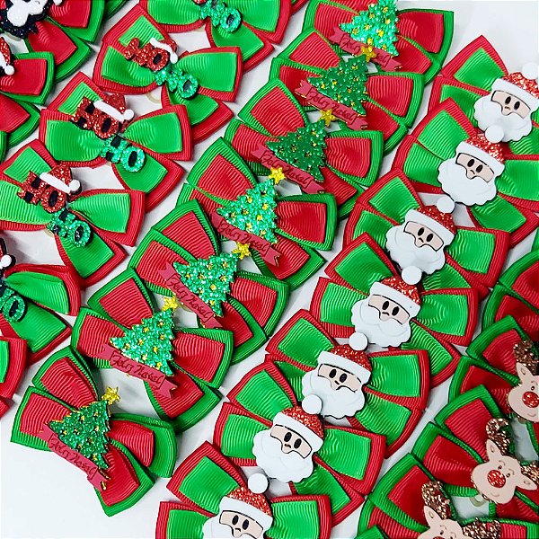 Laço Maxi Duplo 4 Pontas EVA Natal - 10 unidades
