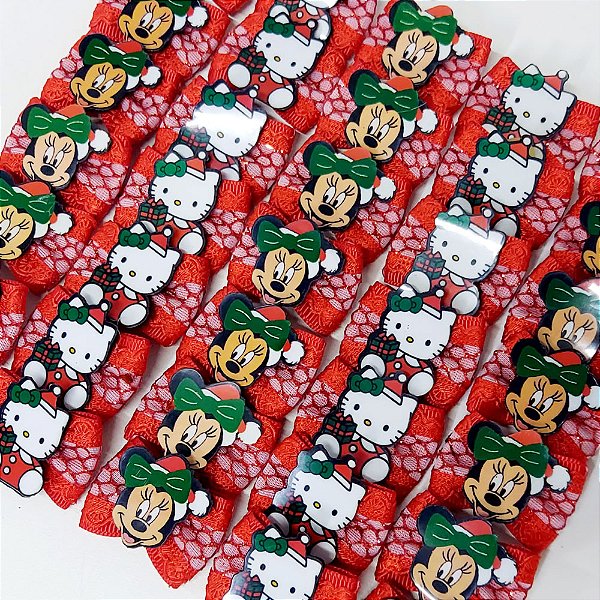 Laço Borboleta Duplo Renda PF Natal - 10 unidades