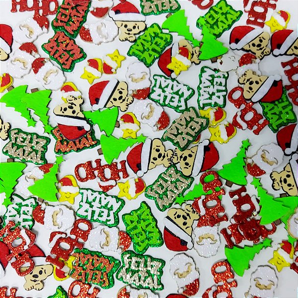 Adesivos EVA Glitter Natal Mod.2 - 20 unidades