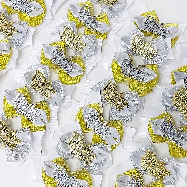 Laço Maxi Luxo Spike Botão Ano Novo - 10 unidades