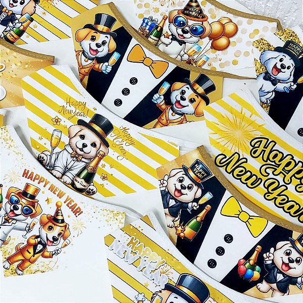 Smoking Tecido Estampado Viés de Ano Novo - 10 unidades