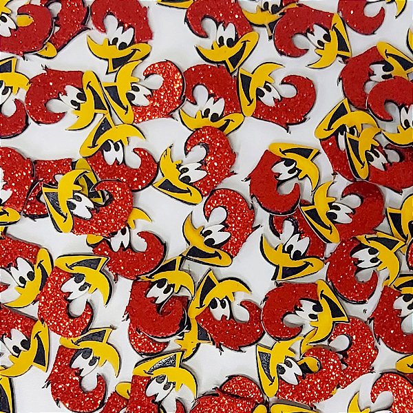 Adesivos EVA Glitter Pica-Pau - 10 unidades