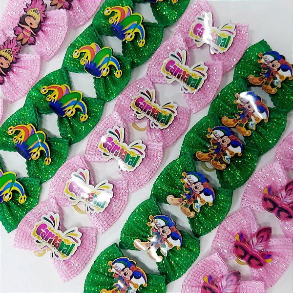 Laço Borboleta Lurex Decorativo PF Carnaval - 10 unidades