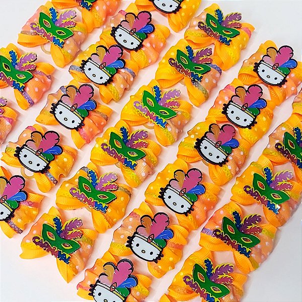 Laço Borboleta Duplo Resinado PF Carnaval - 10 unidades