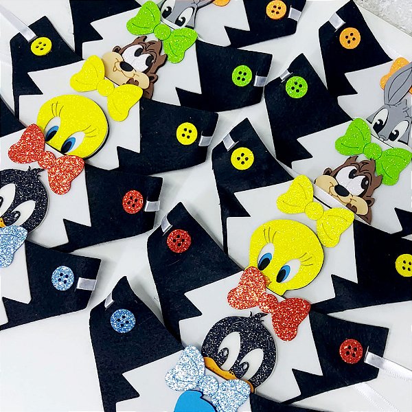 Smoking Feltro EVA Looney Tunes - 10 unidades