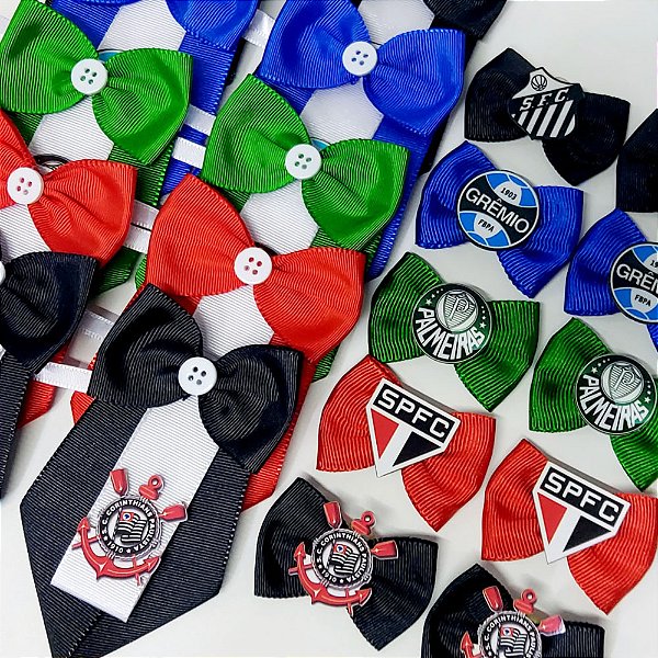 Conjunto Laço Borboleta e Gravata Social Times - 10 unidades