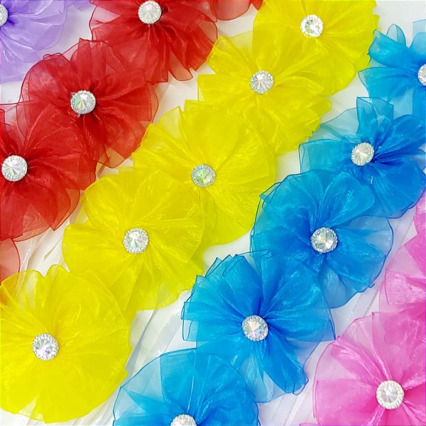 Gargantilha Fuxico Voil Chaton - 10 unidades