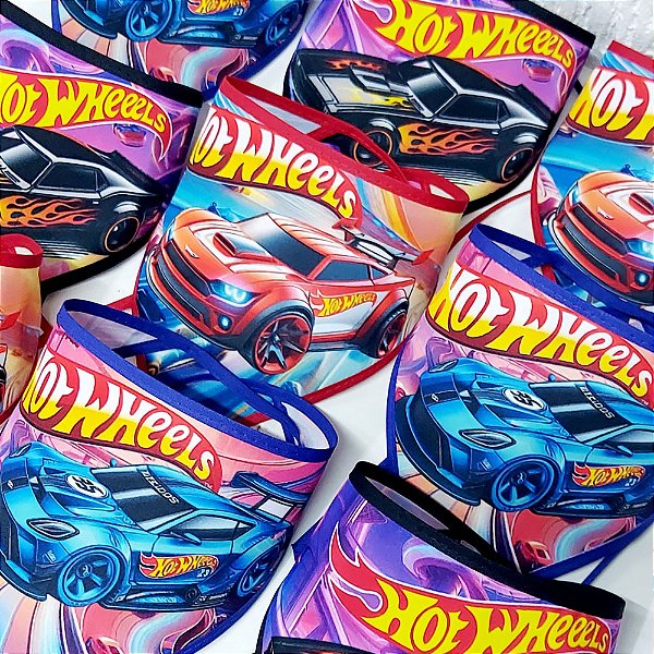 Bandanas Tecido Estampado Hot Wheels - 10 unidades