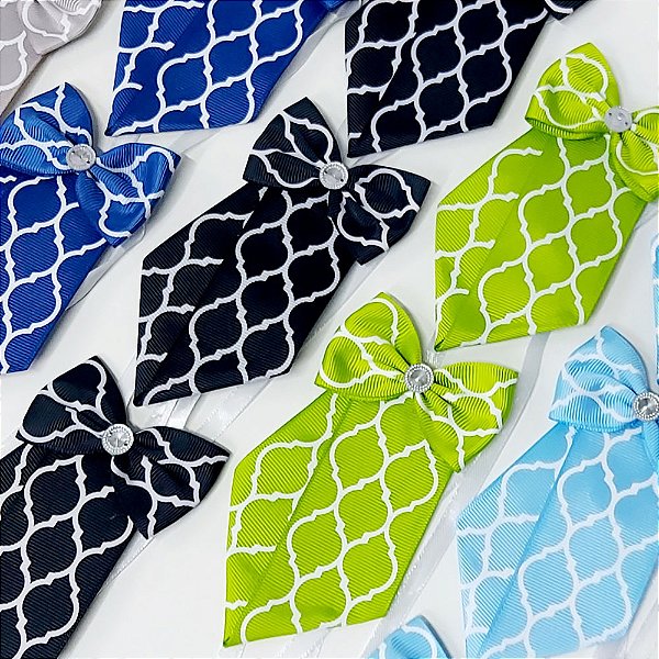 Gravata Social Laço Decorativo Polígono - 10 unidades