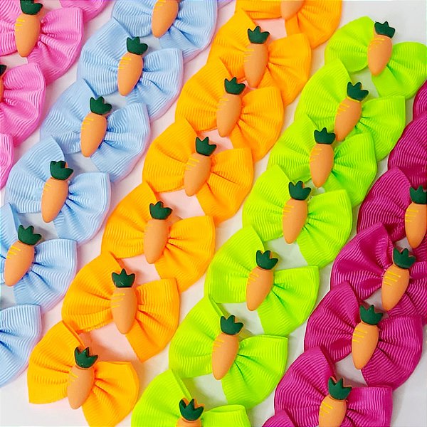 Laço Borboleta Cenoura Resina Páscoa - 10 unidades