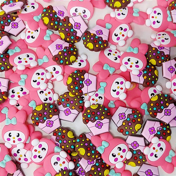 Laço de Penteado Emborrachado Páscoa - 10 unidades