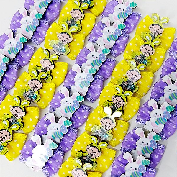 Laço Borboleta Duplo Poá PF de Páscoa Mod.1 - 10 unidades