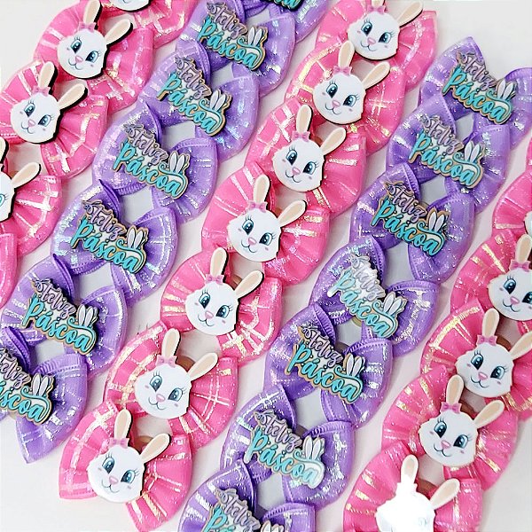 Laço Borboleta Duplo Decorativo PF de Páscoa - 10 unidades