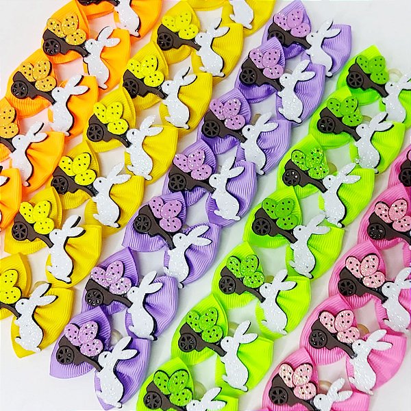 Laço Borboleta Coelho EVA Páscoa Mod.2 - 10 unidades