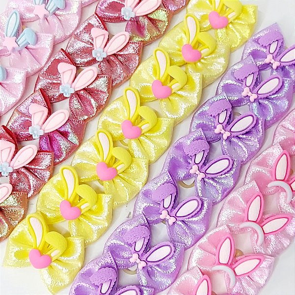 Laço Borboleta Decorativo Lurex Resina de Páscoa - 10 unidades