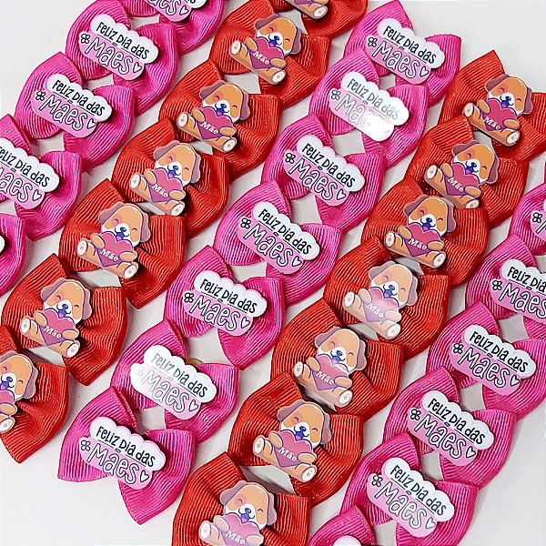 Laço Borboleta Lurex PF de Mães - 10 unidades