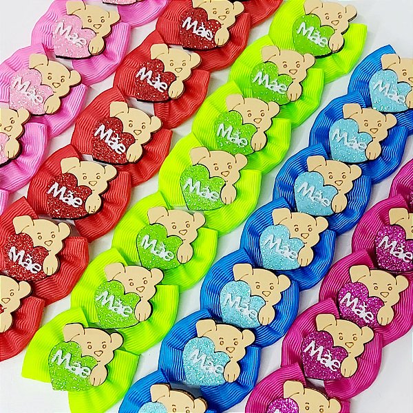 Laço Borboleta Dog Coração EVA de Mães - 10 unidades