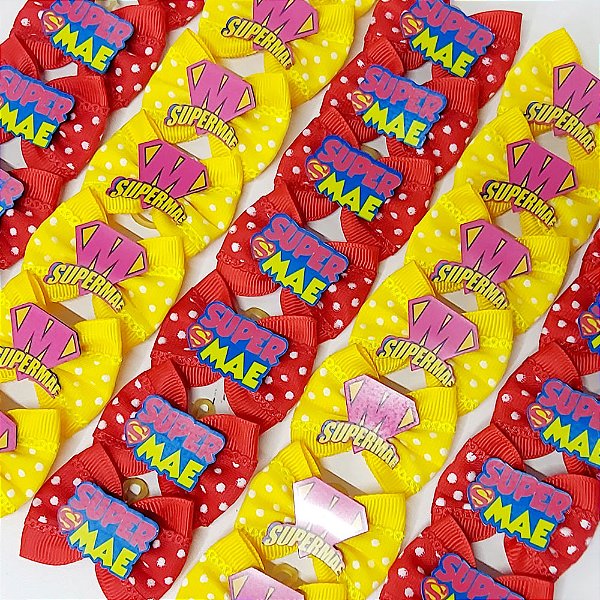 Laço Borboleta Duplo Poá PF de Mães - 10 unidades