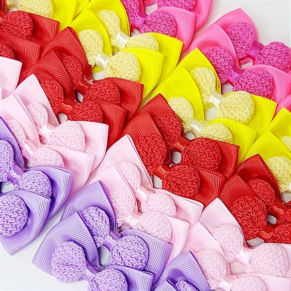 Laço Maxi Duplo Crochê Mod.2 - 10 unidades