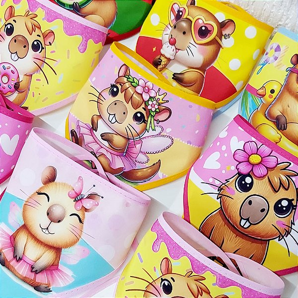 Bandanas Tecido Estampado Capivara - 10 unidades