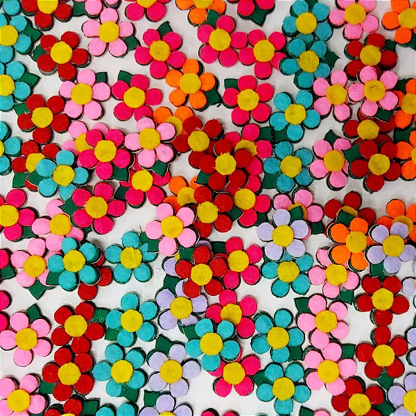 Adesivos Feltro Florzinha - 20 unidades