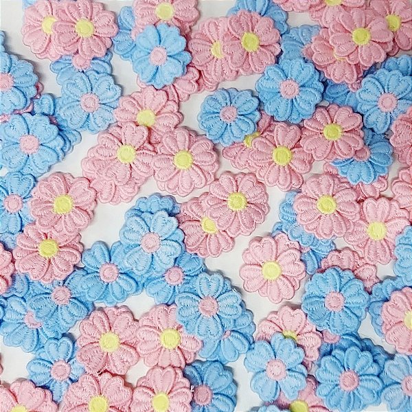 Laço de Penteado Flor Crochê Mod.4 - 10 unidades