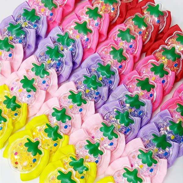 Laço Borboleta Morango Piscina - 10 unidades