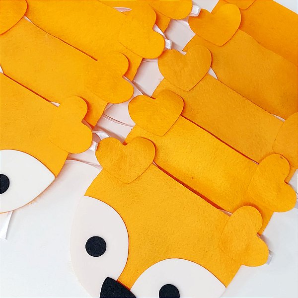 Colarinho Feltro EVA Raposa - 10 unidades