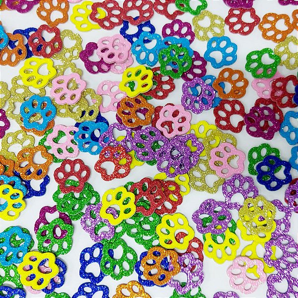 Adesivos EVA Glitter Patinhas Mod.1 - 20 unidades