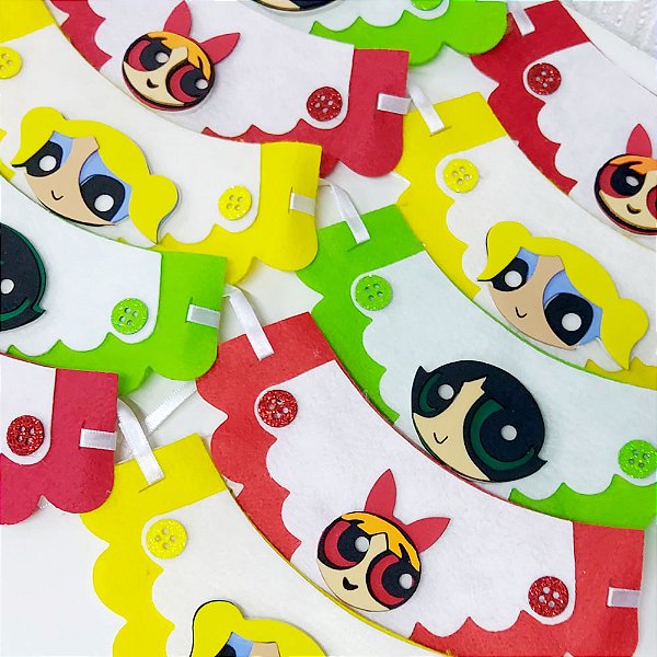 Bandanas Feltro EVA Meninas Super Poderosas - 10 unidades