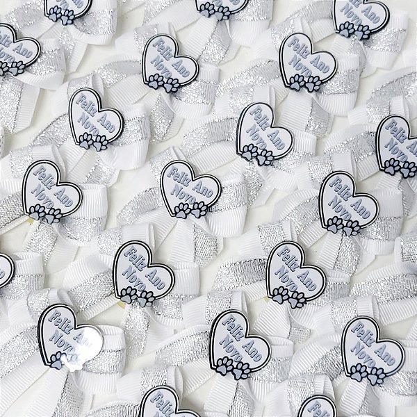 Laço de Ponta Duplo Lurex PF Ano Novo - 10 unidades