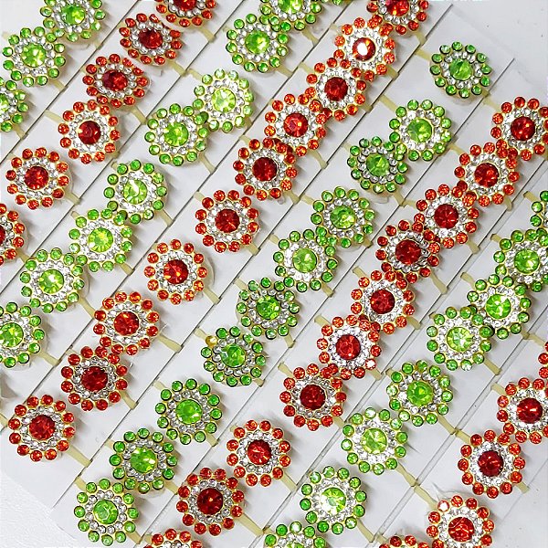 Laço de Penteado Joia Luxo Natal Mod.3 - 20 unidades