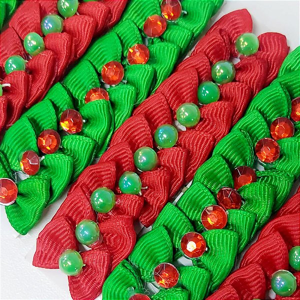 Laço Micro Borboleta Natal - 20 unidades