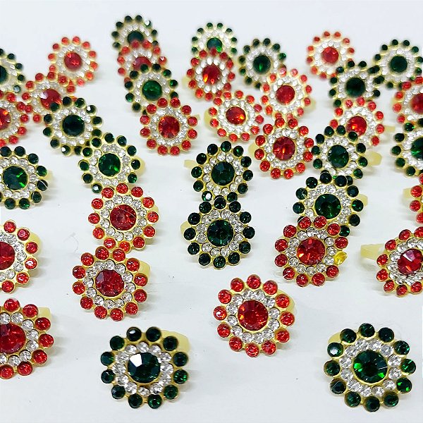 Laço de Penteado Joia Luxo Natal Mod.4 - 20 unidades